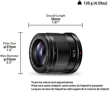 „Panasonic Lumix 42,5 mm f/1.7 G“ galinis OIS objektyvas