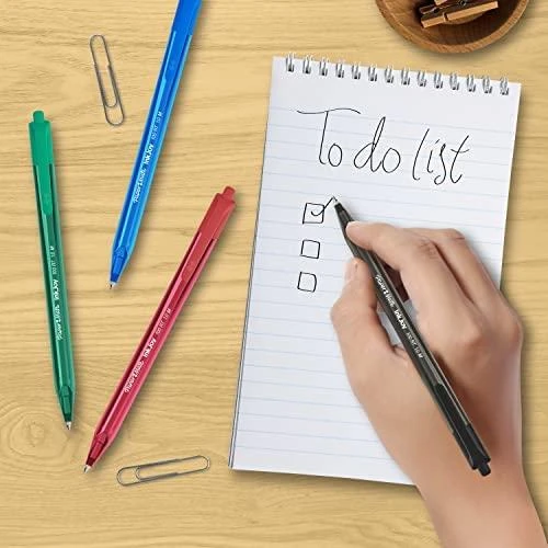 Papermate InkJoy 100 RT, Segtukas, Užsegamas ištraukiamas rutulinis rašiklis, Mėlyna, 20 vnt., Vidutinis