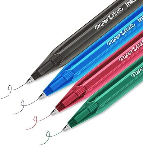 Papermate InkJoy 100 RT, Segtukas, Užsegamas ištraukiamas rutulinis rašiklis, Mėlyna, 20 vnt., Vidutinis