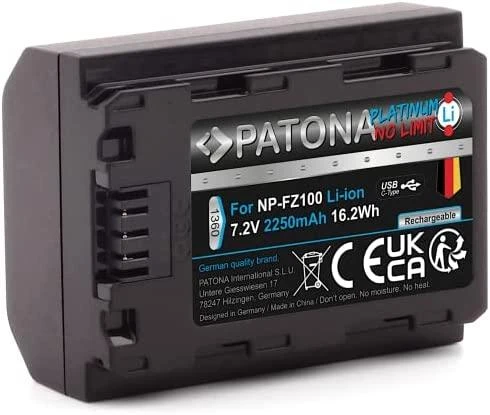 PATONA 1360 fotoaparato / vaizdo kameros baterija Lithium-Ion (Li-Ion) 2250 mAh