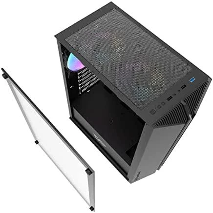 Kompiuterio korpusas Darkflash DK151 LED su 3 ventiliatoriais - juodas