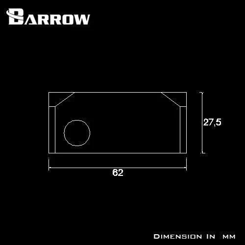 Barrow DDC Reservoir adapter – juodas