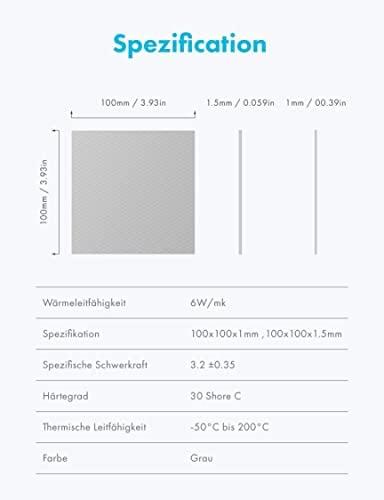 Graugear 100 x 100 mm x 1 mm (G-TMP-6W)
