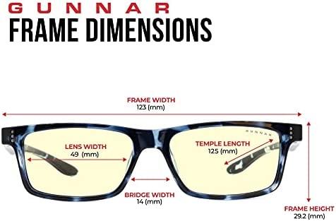 GUNNAR Optiks Cruz Kids Dideli kompiuterio akiniai vaikams nuo 8-12 metų - Gintaro spalvos objektyvas, tamsiai mėlynas