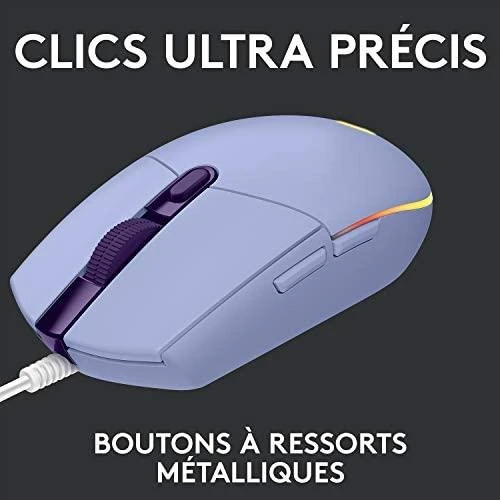 Pelė žaidimams Logitech G203 Lightsync RGB, Lilac