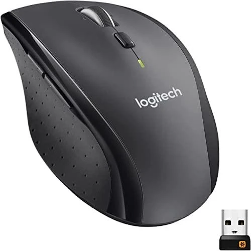 Logitech „Marathon Pelė M705“, dešiniarankiams, optinė, radijo dažnių belaidė, 1000 DPI, anglies spalvos