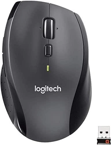 Logitech „Marathon Pelė M705“, dešiniarankiams, optinė, radijo dažnių belaidė, 1000 DPI, anglies spalvos