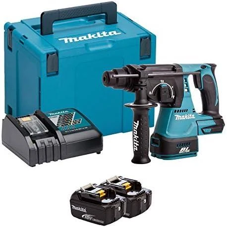 Akumuliatorinis perforatorius Makita DHR242RTJ; 2,0 J; SDS-plus; 18 V; 2x5,0 Ah akum.