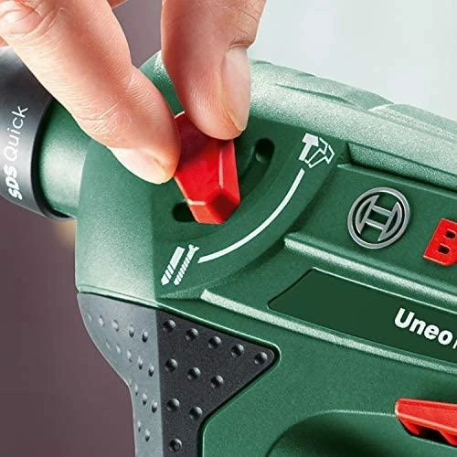 Perforatorius Bosch Uneo Maxx; 0,6 J; SDS-greitas; 18 V; 2x2,5 Ah akum.
