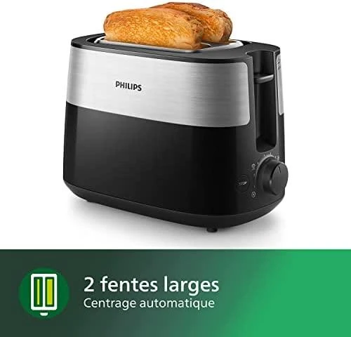 Skrudintuvas Philips Daily Collection Toaster HD2516/90, Juodas