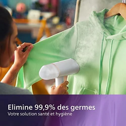 Philips 3000 serijos rankinis garintuvas STH3020/10 Kompaktiškas ir sulankstomas Paruoštas naudoti per ~30 sekundžių 1000W, iki 20g/min. Nereikia lyginimo lentos