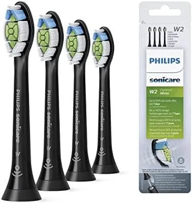 4 dalių šepetėlių galvučių pakuotė Philips Sonicare Optimal White HX6064/11, Juodos