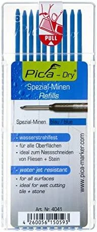 Grafitinės šerdys PICA 4041 mėlynos 2,8mm, 10vnt.