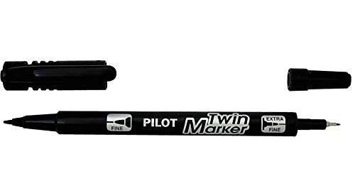 Pilot Pen Permanentinis dvigubas žymeklis Pultas EF/F, juoda sp.