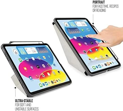 Pipetto Origami No3 Pieštukas dėklas, pilkos spalvos – Apple iPad (A16) / Apple iPad (2022)