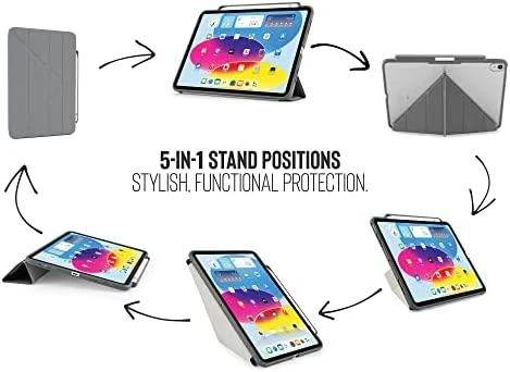 Pipetto Origami No3 Pieštukas dėklas, pilkos spalvos – Apple iPad (A16) / Apple iPad (2022)