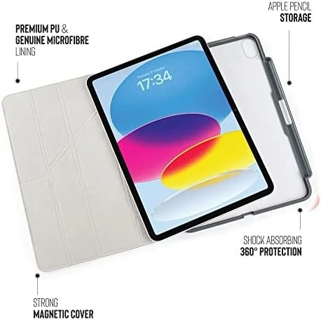 Pipetto Origami No3 Pieštukas dėklas, pilkos spalvos – Apple iPad (A16) / Apple iPad (2022)