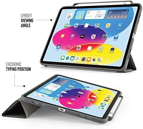 Pipetto Origami No3 Pieštukas dėklas, pilkos spalvos – Apple iPad (A16) / Apple iPad (2022)