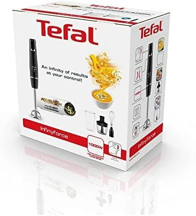 TEFAL | Maišytuvas | HB943838 InfintyForce | Hand Maišytuvas | 1000 W | Greičių skaičius 1 | Chopper | Juodas