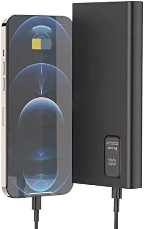 Išorinė baterija POWER BANK Platinet LED 10000mAh (2xUSB; 1xType-C; QC3.0 22,5W) juoda