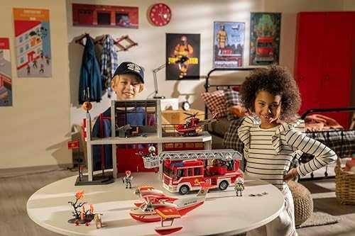 PLAYMOBIL 71233 FIRE TRUCK LIGHTS SOUND ugniagesių žarnų kopėčios