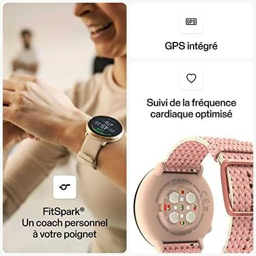 Išmanusis laikrodis Polar Ignite 2, S/L dydis, Aukso spalvos korpusas su smėlio spalvos dirželiu