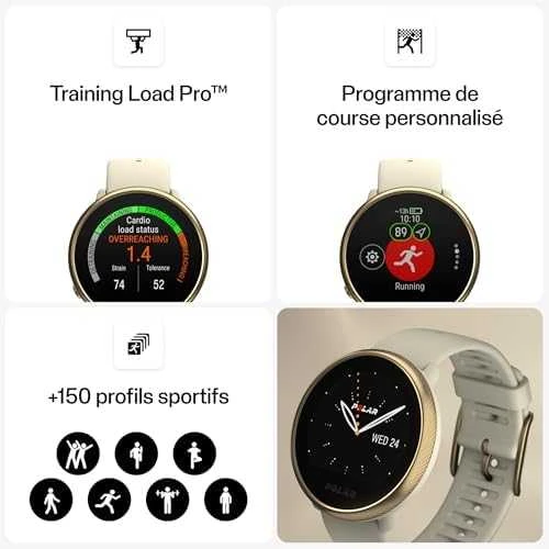 Išmanusis laikrodis Polar Ignite 3 Titanium, S-L dydžio, Juodos spalvos korpusas su rudos spalvos odiniu dirželiu (komplektacijoje papildomai juodos spalvos silikoninis dirželis)