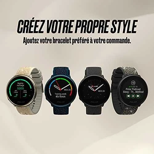 Išmanusis laikrodis Polar Ignite 3 Titanium, S-L dydžio, Juodos spalvos korpusas su rudos spalvos odiniu dirželiu (komplektacijoje papildomai juodos spalvos silikoninis dirželis)