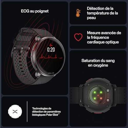 Išmanusis laikrodis Polar Vantage V3 S/L. Sidabrinės spalvos korpusas su melsvos spalvos dirželiu