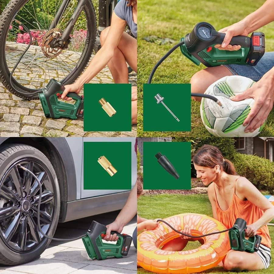 Akumuliatorinis oro pompa Bosch UniversalPump 18V be akumuliatoriaus ir kroviklio