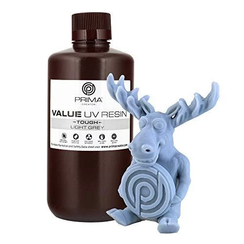 PrimaCreator Value Tough UV derva (kaip ABS) - 1000ml - Šviesiai pilka