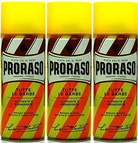 Proraso Geltona Shaving Foam maitininantis & Regenerating Maitinančios atstatomosios skutimosi putos, 400 ml