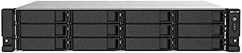 QNAP TS-1273AU-RP-8G NAS/storage serveris Rack (2U) Ryzen Embedded V1500B 8 GB DDR4 0 TB QNAP QTS Aliuminio, Juodas