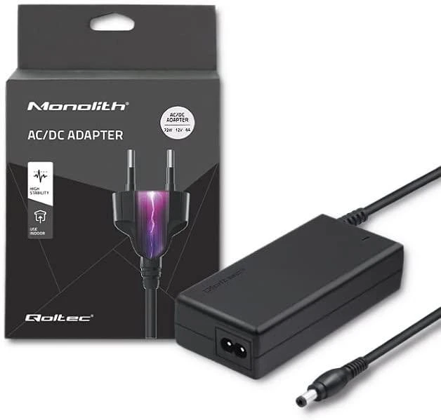 Qoltec 12V 6A maitinimo adapteris su pakuotę