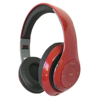 Belaidės Ausinės su FM Radijo Imtuvu Omega Freestyle FH0916, raudonos