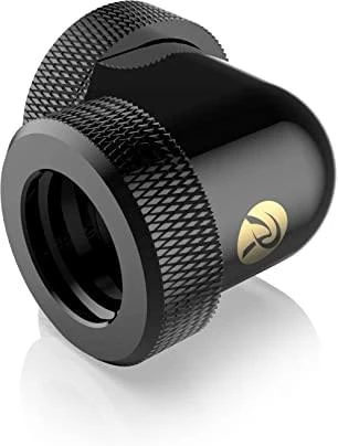 Raijintek Connector PELIAS D140906, 14mm, 90 Degree Adapteris – 6-Pack, juodas