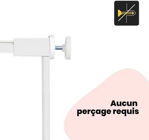 Safety 1St SAUGOS 1ST apsauginės tvorelės pretęsimas EASY CLOSE Metal Plus, balta, 28 cm, 24204310