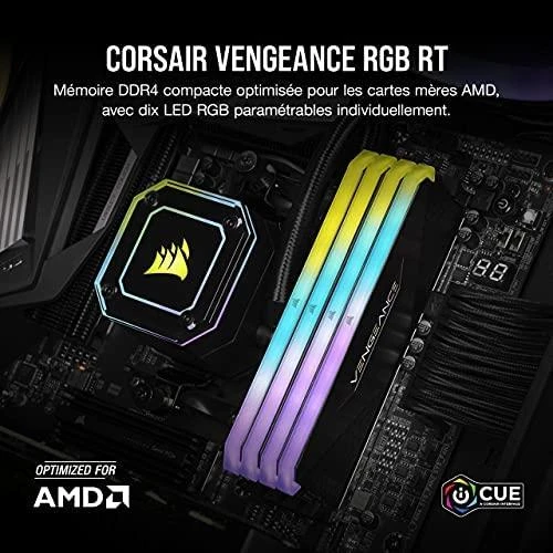 RAM Corsair Vengeance RGB RT atmintis, DDR4, 16 GB, 3200MHz, CL16 (CMN16GX4M2Z3200C16)