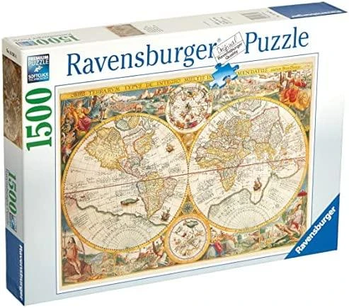 Ravensburger Dėlionė 1500 vnt. - Istorinis pasaulio žemėlapis