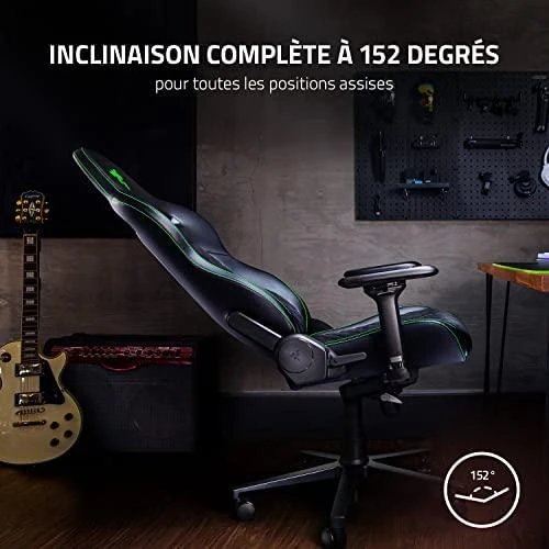 Žaidimų kėdė visos dienos komfortui Razer Enki X Gaking Chair, Juoda-žalia
