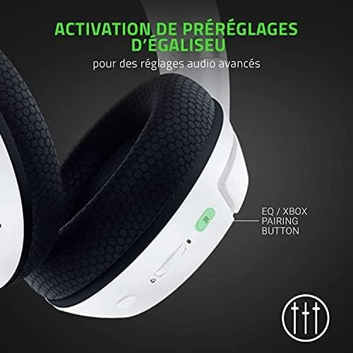 Belaidės Žaidimų Ausinės Razer Kaira Pro skirtos Xbox Series X ir mobiliems Xbox žaidimams, Baltos