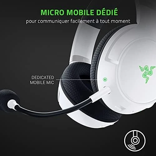 Belaidės Žaidimų Ausinės Razer Kaira Pro skirtos Xbox Series X ir mobiliems Xbox žaidimams, Baltos