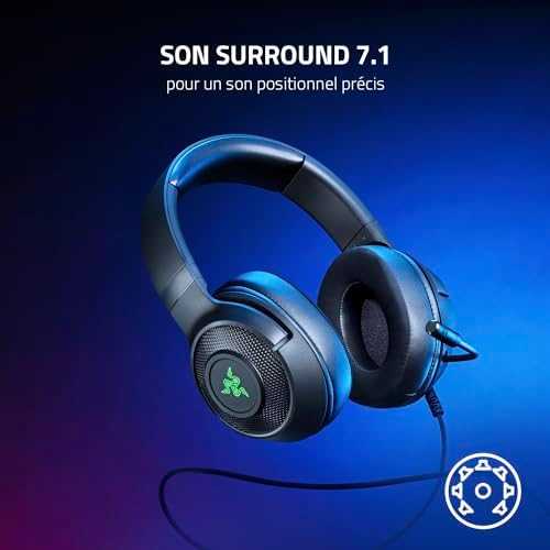 Ultra-Lengvos PC Žaidimų Ausinės Razer Kraken V3 X, Juodos