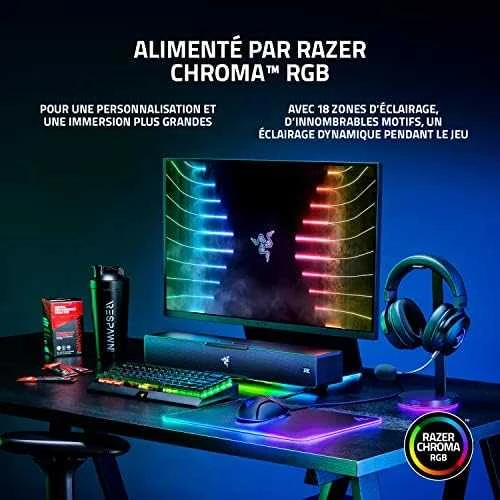 Kompiuterio kolonėlės Razer | Gaming Soundbar | Leviathan V2 | Bluetooth | Belaidė jungtis | Juodas