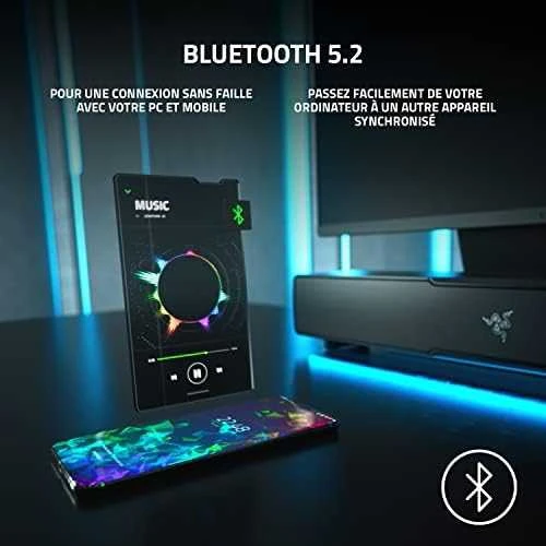 Kompiuterio kolonėlės Razer | Gaming Soundbar | Leviathan V2 | Bluetooth | Belaidė jungtis | Juodas