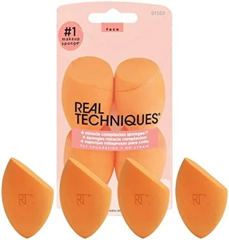 Real Techniques Miracle Complexion Sponge Applicator moterims, 4 vnt