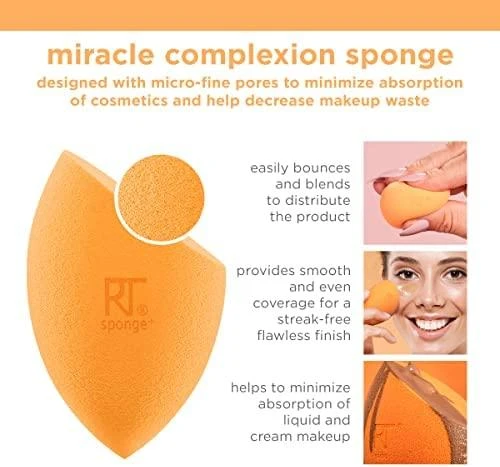 Real Techniques Miracle Complexion Sponge Applicator moterims, 4 vnt