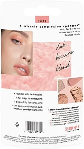 Real Techniques Miracle Complexion Sponge Applicator moterims, 4 vnt