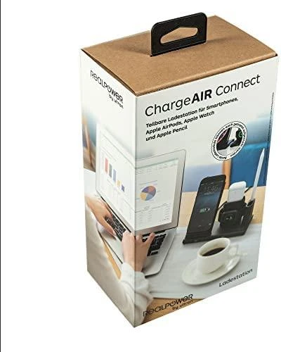 Carruzzo RealPower ChargeAIR Connect Išmanusis telefonas, Išmanusis laikrodis, Planšetinis kompiuteris Juoda USB Belaidis įkrovimas Vidaus