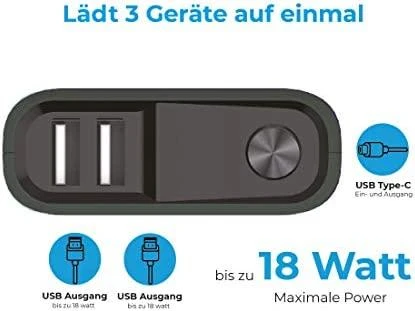 Carruzzo RealPower 333646 nešiojamasis įkroviklis 20000 mAh Žalia